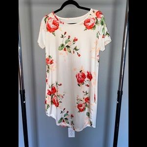 Boutique white floral dress